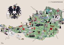 Lade das Bild in den Galerie-Viewer, Österreich-Karte von tagespresse&amp;jok
